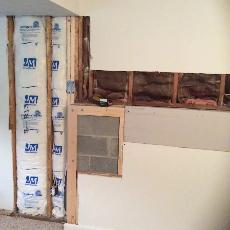 Wall insulation replacement during Contents Cleaning & Restoration in Albion